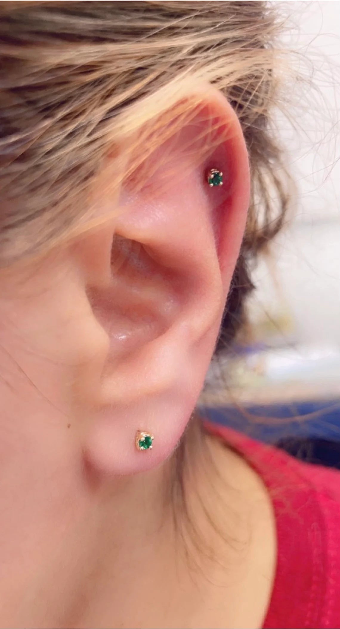 Gold Stud Earring 2.5m SINGLE PAIR Emerald Diamond Garnet Amethyst Aquamarine Alexandrite Ruby Peridot Sapphire Tourmaline Citrine Tanzanite