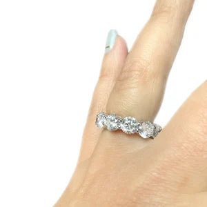 10 Carat Lab Grown Diamond Band/ Shared Prong Set Full Eternity Diamond Wedding Ring/ About 6mm Wide Diamond Infinity Ring with Appraisal
