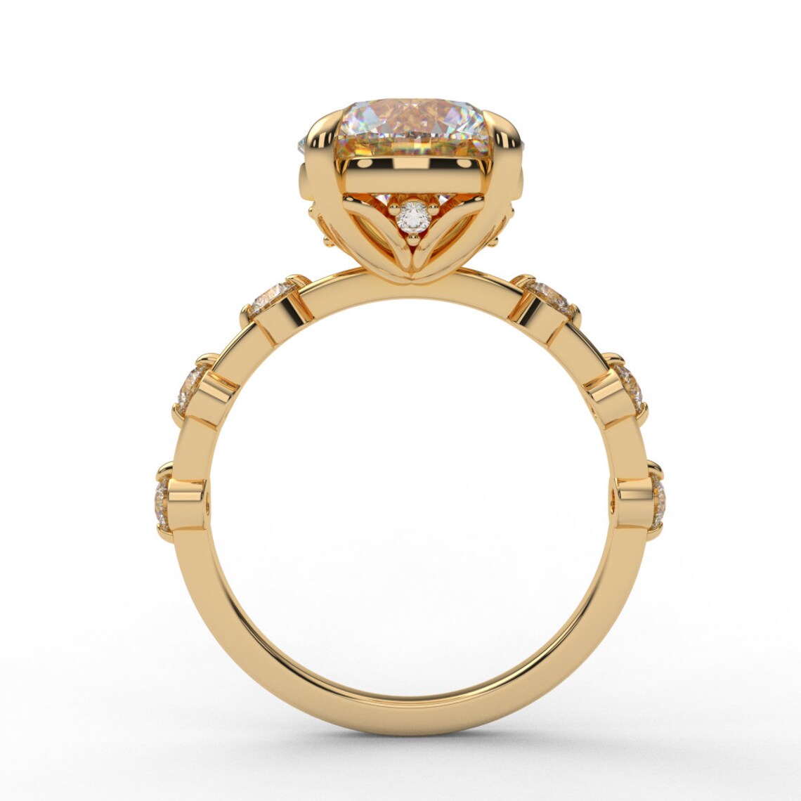 3 CARAT Round Lab Grown Diamond Engagement Ring/ Claw Prong Proposal Solitaire LAB GROWN Diamond Bubble Ring/ Appraisal Certificate