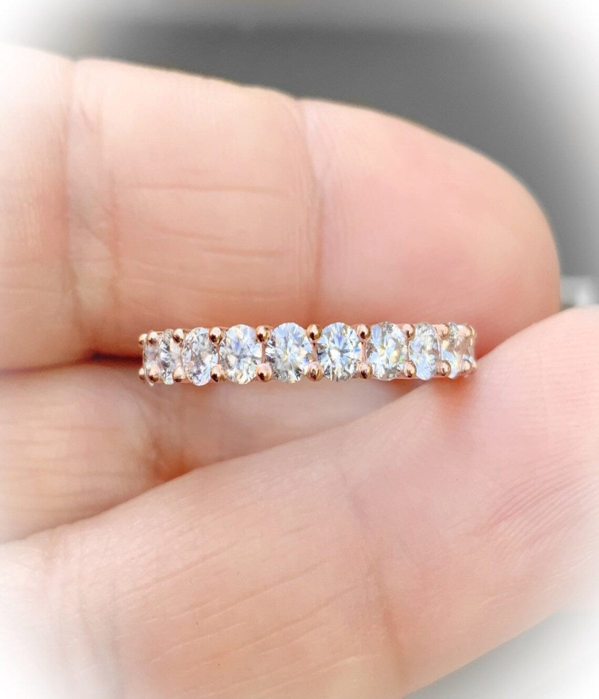 1 Carat Lab Grown Diamond Eternity Band - 3mm Shared Prong Ring (Gold or Platinum)