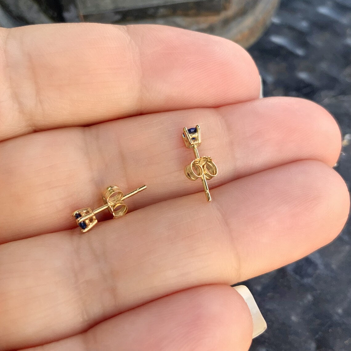 Peridot Stud Earring 2.5m SINGLE PAIR Diamond Garnet Amethyst Aquamarine Emerald Alexandrite Ruby Blue Sapphire Tourmaline Citrine Tanzanite