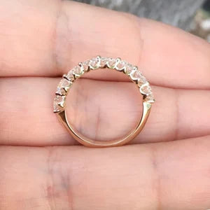 Lab Grown Diamond Bubble Ring/ 3.5mm 8 Stone Floating Diamond Ring/ Prong Set Large Diamond Band/ Women's Wedding Band/ 14K 18K or Platinum